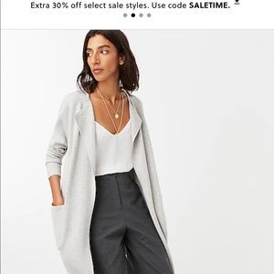 JCrew, Juliette collarless sweater-blazer